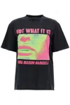 Mm6 Maison Margiela T-shirt Mit Grafischem Print In Black
