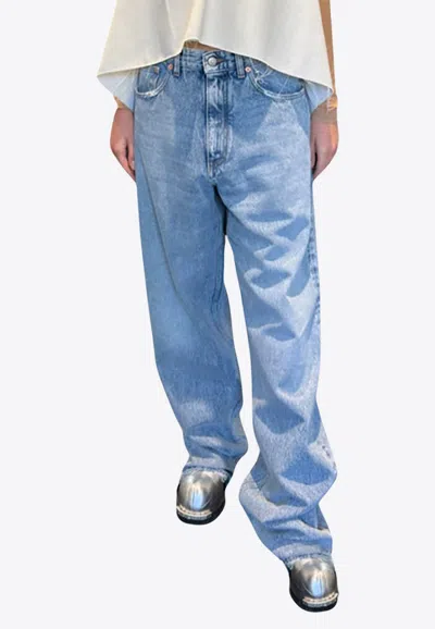 Mm6 Maison Margiela Oversized Straight Jeans In Blue