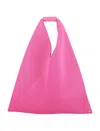 Mm6 Maison Margiela Japanese Mesh Triangular Shape Top Handle In Pink