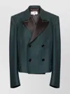 Mm6 Maison Margiela Oversized Wool Blend Blazer With Peak Lapels In Blue