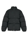 Mm6 Maison Margiela Short Puffer Jacket High Collar In Black