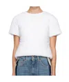 Mm6 Maison Margiela Padded Cotton T-shirt In White