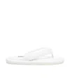 Mm6 Maison Margiela Padded Leather Flip-flops In White