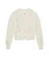 Mm6 Maison Margiela Paint Knit Cardigan In Off-white