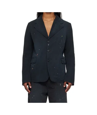 Mm6 Maison Margiela Paint Splatter Blazer In Black