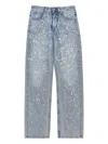 Mm6 Maison Margiela Paint-splatter Five-pocket Jeans In Blue