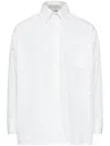 Mm6 Maison Margiela Numbers-motif Poplin Shirt In White