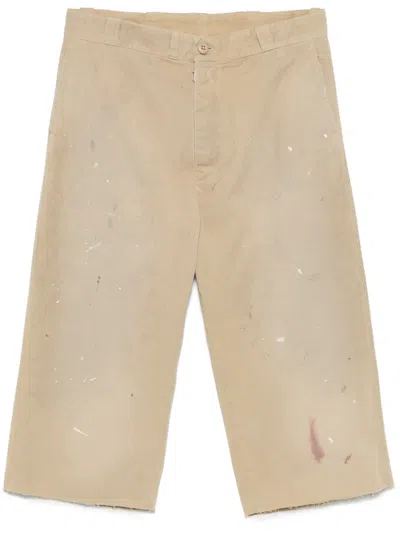 Mm6 Maison Margiela Paint-splatter Shorts In Multicolor