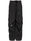 Mm6 Maison Margiela Paint-splatter Effect Tailored Trousers In Black