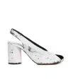 Mm6 Maison Margiela Painted Anatomic Sandals In Black And White