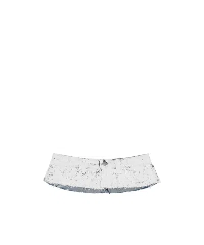 Mm6 Maison Margiela Painted Jean Waistband In Blue