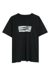 Mm6 Maison Margiela Numeric Print Crewneck T-shirt In Black
