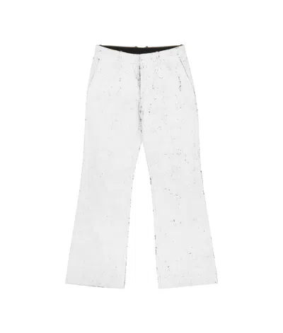 Mm6 Maison Margiela Painted White Trousers