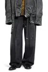 Mm6 Maison Margiela Painted Wide Leg Jeans In Multi