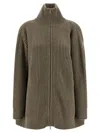 Mm6 Maison Margiela Panel Insert Cardigan Sweaters And Cardigans Beige In Brown
