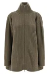 Mm6 Maison Margiela Panel Insert Cardigan Sweaters And Cardigans Beige In Brown