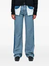 Mm6 Maison Margiela Panel Straight Jeans In Blue