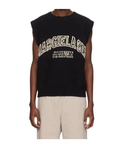 Mm6 Maison Margiela Paneled Vest In Black