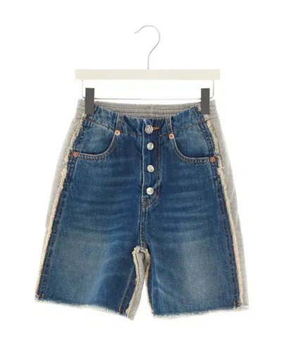 Mm6 Maison Margiela Panelled Casual Shorts In Blue