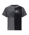 Mm6 Maison Margiela Mm6 Logo Print Round Neck Cotton T-shirt In Black