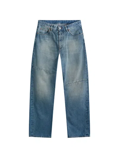 Mm6 Maison Margiela Panelled Denim Jeans In Blue