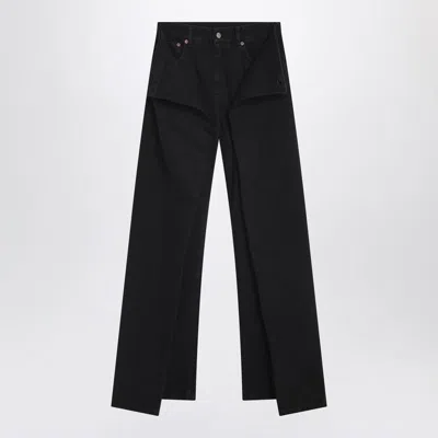 Mm6 Maison Margiela Panelled Jeans In Black