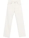 Mm6 Maison Margiela Belt Ring Denim Trousers In White