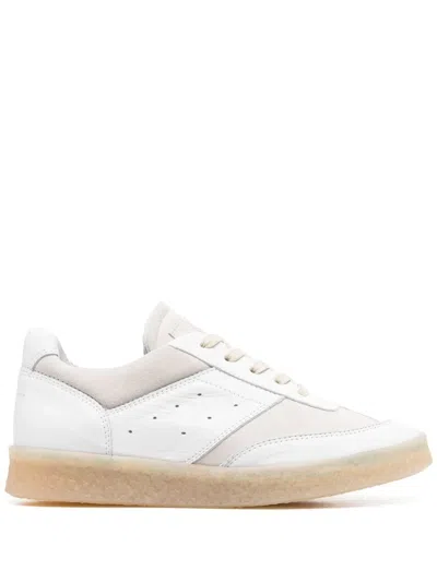 Mm6 Maison Margiela Panelled Low-top Sneakers In White