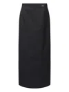 Mm6 Maison Margiela Panelled Midi Skirt In Black