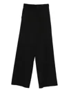 Mm6 Maison Margiela Wide-leg Trousers With Tailored High Waist In Black