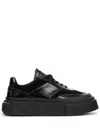 MM6 MAISON MARGIELA MM6 MAISON MARGIELA PANELLED PATENT LEATHER SNEAKERS