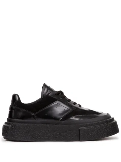 MM6 MAISON MARGIELA PANELLED PATENT LEATHER SNEAKERS