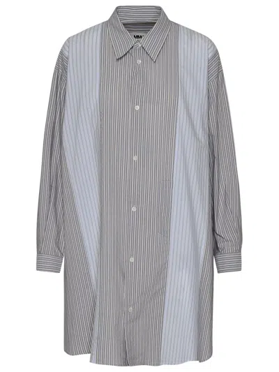 Mm6 Maison Margiela Gray Cotton Dress In 961