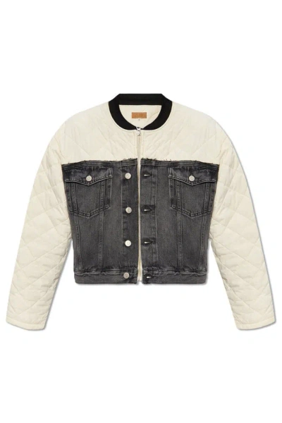 Mm6 Maison Margiela Panelled Quilted Jacket In Multi