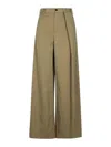 Mm6 Maison Margiela Beige Polyester Blend Trousers In Beige
