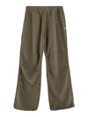 Mm6 Maison Margiela Green Tucked Sweatpants In Black