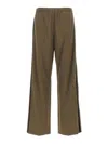 Mm6 Maison Margiela Mm6 By Maison Margiela Brown Satin Band Pants With Contrast Detailing In Green