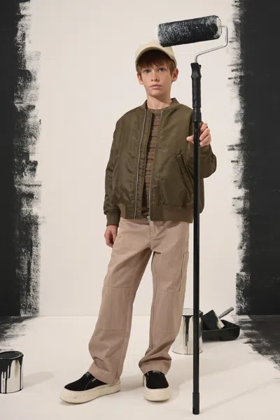 Mm6 Maison Margiela Twill Cargo Pants In Neutral