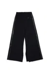 Mm6 Maison Margiela Pantaloni In Felpa Con Spennellature Lucide In Black