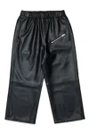 Mm6 Maison Margiela Pantaloni In Tessuto Spalmato Con Zip In Black