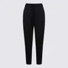 Mm6 Maison Margiela Trousers Featuring Elastic Waistband And Back Pocket In Black