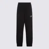 Mm6 Maison Margiela Printed Cotton Bi-material Sweatpants In Black