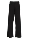 Mm6 Maison Margiela Black Jersey Five-pocket Trousers