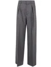 Mm6 Maison Margiela Mm6 By Maison Margiela High-waisted Tailored Pants With Wide Leg In Gray
