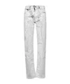 Mm6 Maison Margiela White Denim Painted Jeans In White