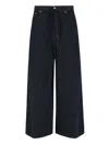 Mm6 Maison Margiela Wide-leg Cotton Jeans In Black
