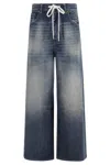 Mm6 Maison Margiela Wide Leg Denim Cotton Jeans In Blue
