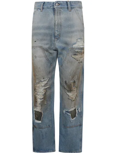 Mm6 Maison Margiela Pants 5 Pockets In Blue