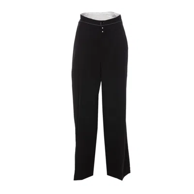 Mm6 Maison Margiela Wide-leg Trousers In Black