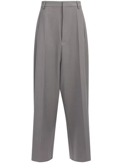 Mm6 Maison Margiela Fluid Gabardine Trousers In Grey